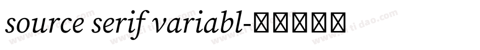 source serif variabl字体转换